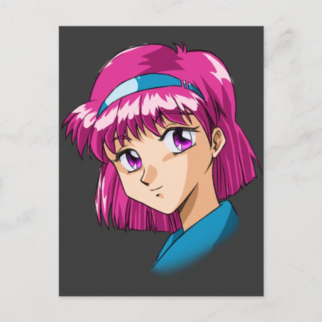 Postal Anime y los rostros del manga (Anverso)