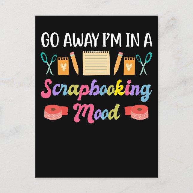 Postal Ánimo de Scrapbooking Divertido Amante del Arte He (Anverso)