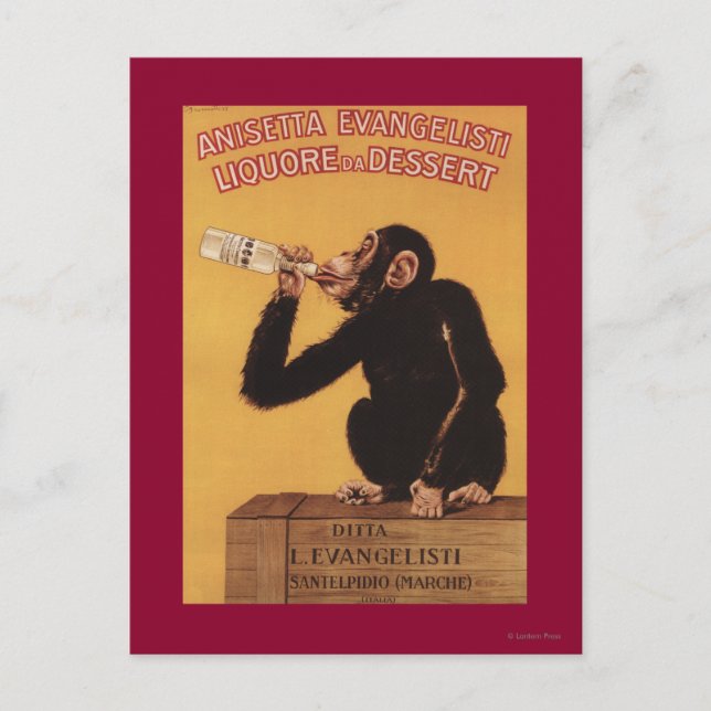 Postal Anisetta Evangelisti Liquore da Dessert (Anverso)