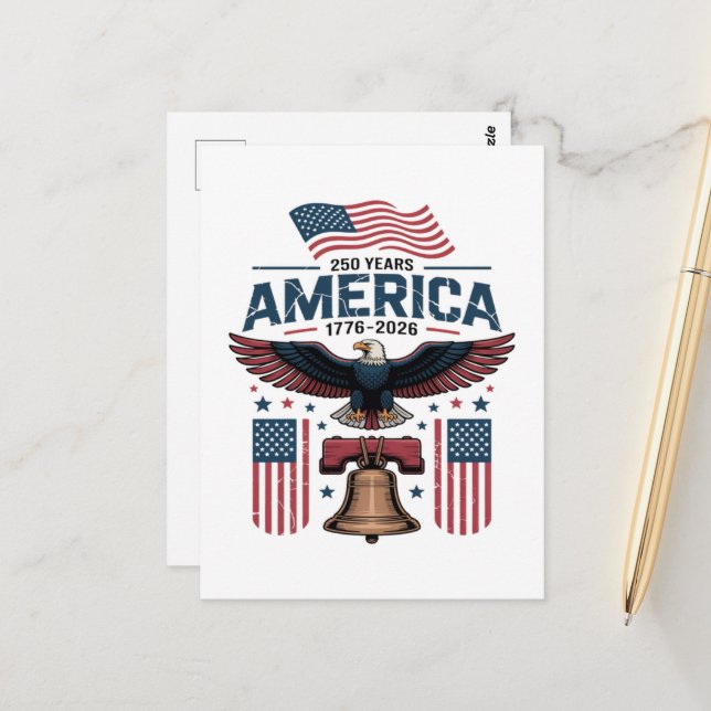 Postal aniversario 250 de américa (Anverso/Reverso In Situ)