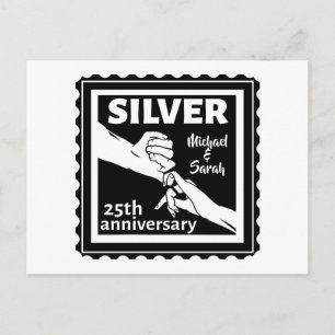 Postal aniversario boda 25 años de plata