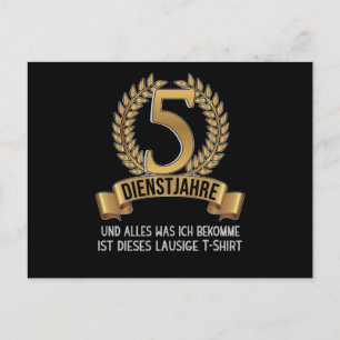 Postal Aniversario de 5 años de la empresa