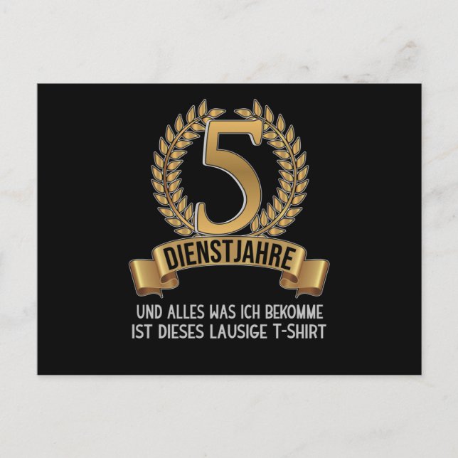 Postal Aniversario de 5 años de la empresa (Anverso)