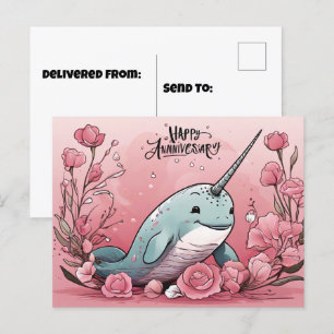 Postal Aniversario de Babby Narwhal