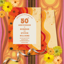 Aniversario de bodas retro de los 70, 50º, Save Th