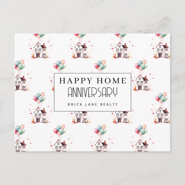 Postal Aniversario de Casa Globos Inmobiliaria (Anverso)