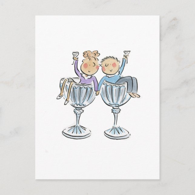 Postal Aniversario de cristal (Anverso)