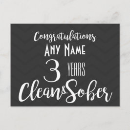 Postal aniversario de cumpleaños de sobriedad personaliza