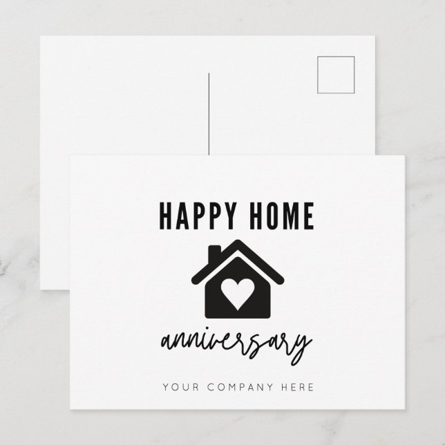 Postal Aniversario de Feliz Hogar  (Anverso / Reverso)