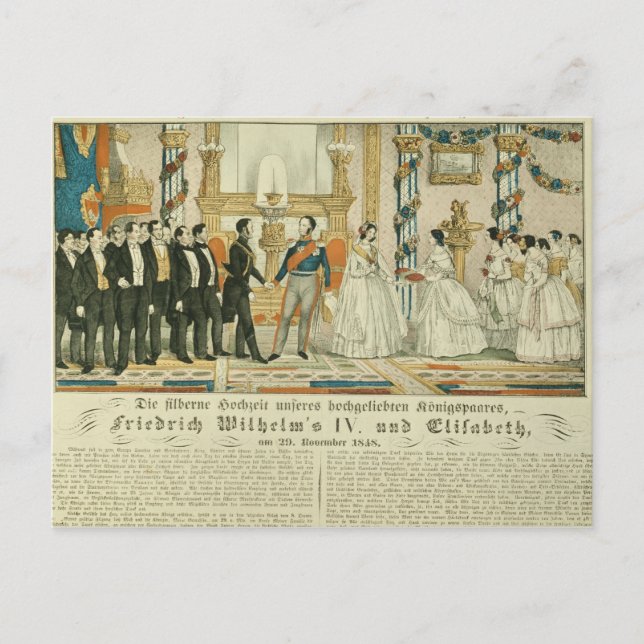 Postal Aniversario de Frederick William IV y su (Anverso)