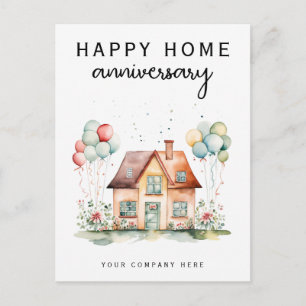 Postal Aniversario de Hogar Feliz Personalizado Inmobilia