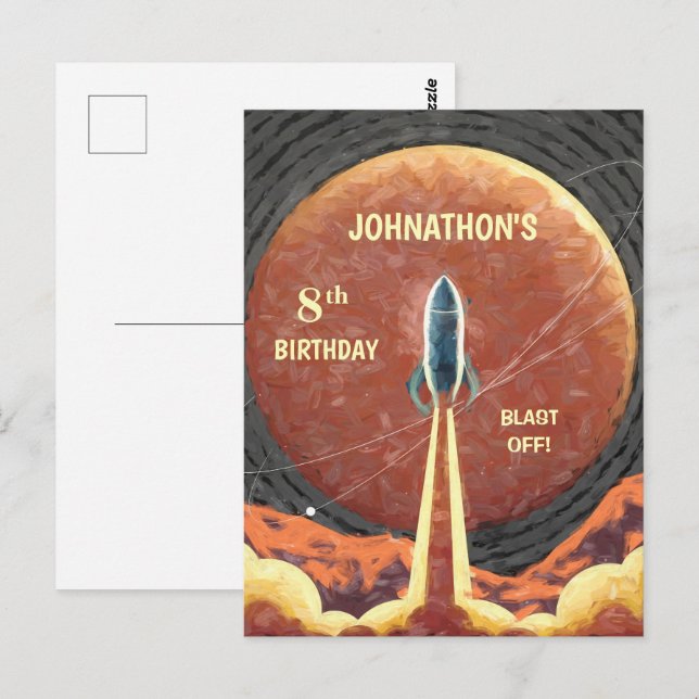 Postal Aniversario de la diversión del espacio del Univer (Anverso / Reverso)