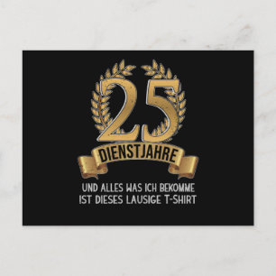 Postal Aniversario de la empresa 25 años de empleados de 