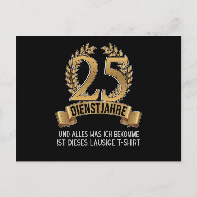 Postal Aniversario de la empresa 25 años de empleados de  (Anverso)