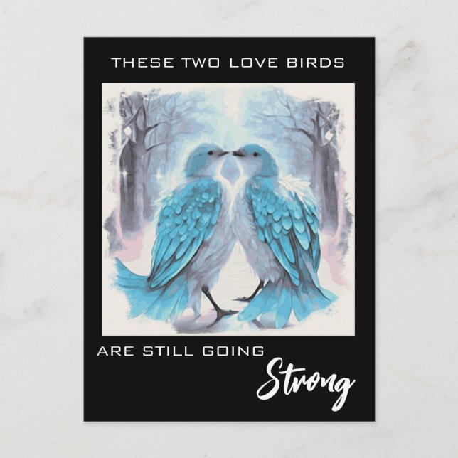 Postal *~* Aniversario de las Aves Amantes del Amor Invie (Anverso)