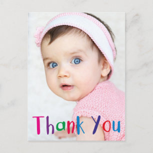 Postal Aniversario de los Niños Personalizados Gracias