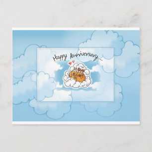Postal Aniversario de los perros en las nubes