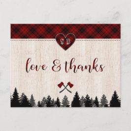 Postal Aniversario de LumberJack y Jill Boda Gracias