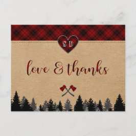 Postal Aniversario de LumberJack y Jill Boda Gracias