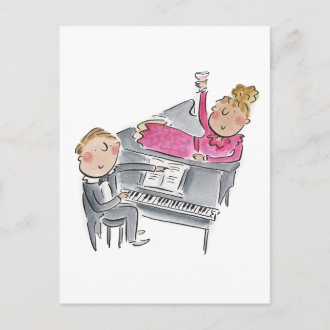 Postal Aniversario de Piano de Marfil (Anverso)