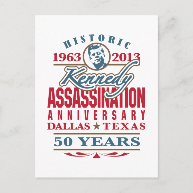 Postal Aniversario del asesinato de JFK Kennedy 1963 - 20 (Anverso)
