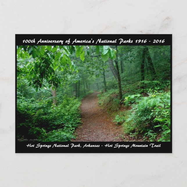 Postal Aniversario del Parque Nacional Senderos Mt Trail (Anverso)