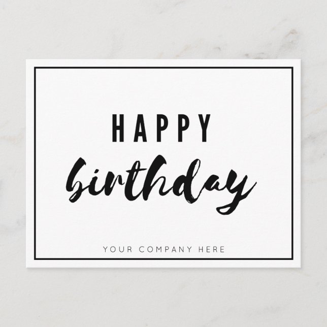 Postal Aniversario feliz de empleado profesional (Anverso)