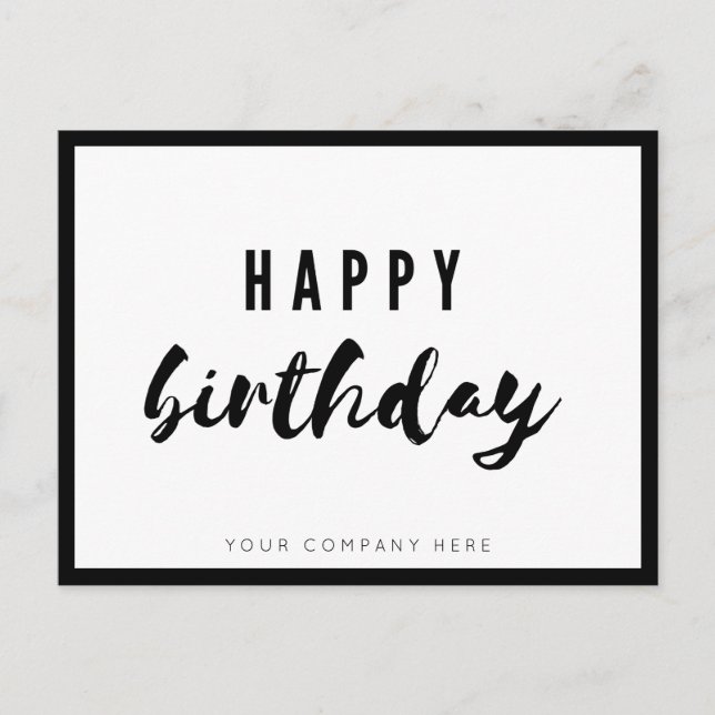 Postal Aniversario feliz de empleado profesional (Anverso)