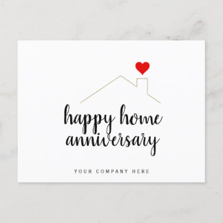Postal Aniversario Feliz de Hogar Inmobiliaria 