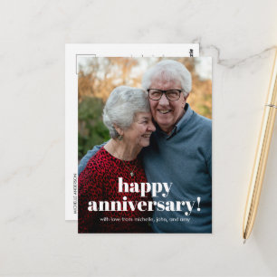 Postal Aniversario feliz de los padres con foto
