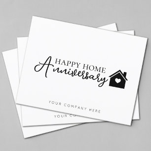 Postal Aniversario Feliz Hogar Inmobiliario Profesional 