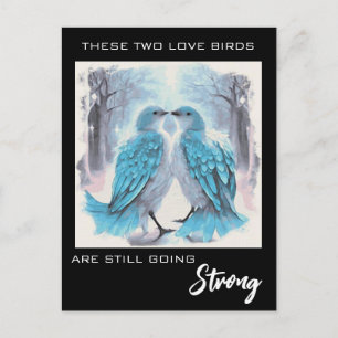 Postal *~* Aniversario FOTO Amo Aves Invierno AP54