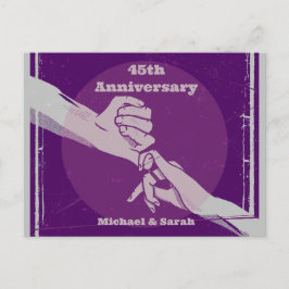 Postal Aniversario personalizado pareja romántica tomados