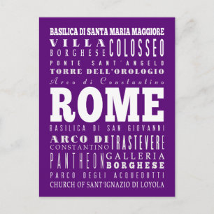 Postal Aniversario Único Roma, Regalo de Italia