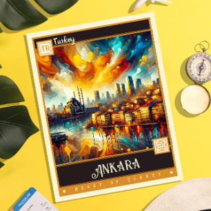 Postal Ankara, Turquía   Pintura de época