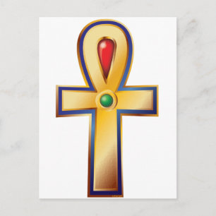 Postal Ankh- el símbolo egipcio antiguo de la vida
