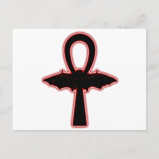 Postal Ankh, una barba de vampiros negros, un Gótico egip (Anverso)