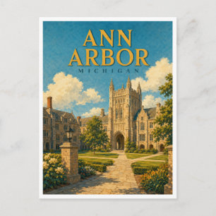 Postal Ann Arbor Michigan Law Quad GeoSaga