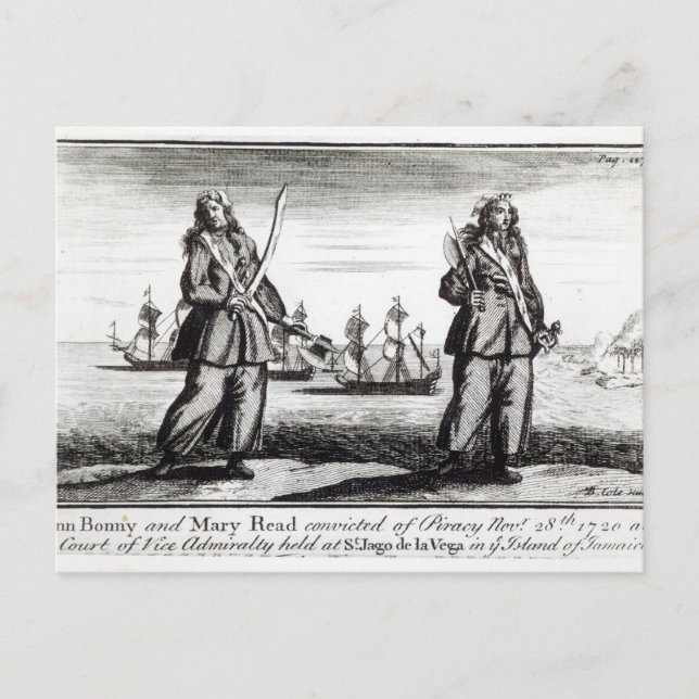 Postal Ann Bonny y Mary (Anverso)