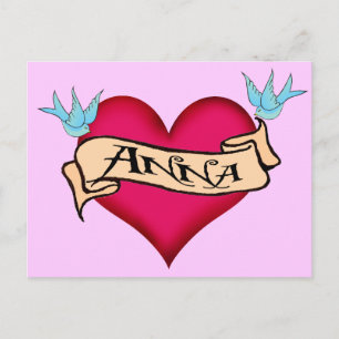 Postal Anna - Camisetas y regalos del Personalizado Heart