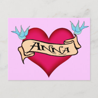 Postal Anna - Camisetas y regalos del Personalizado Heart