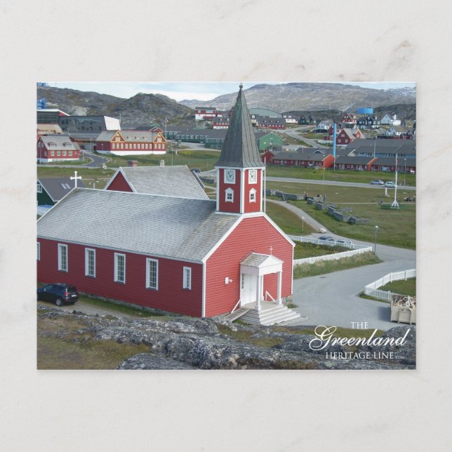 Postal Annaasisutta Oqaluffia (la iglesia de nuestro (Anverso)