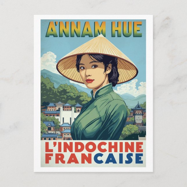Postal Annam Hue Vietnam Vintage Indochine Travel (Anverso)