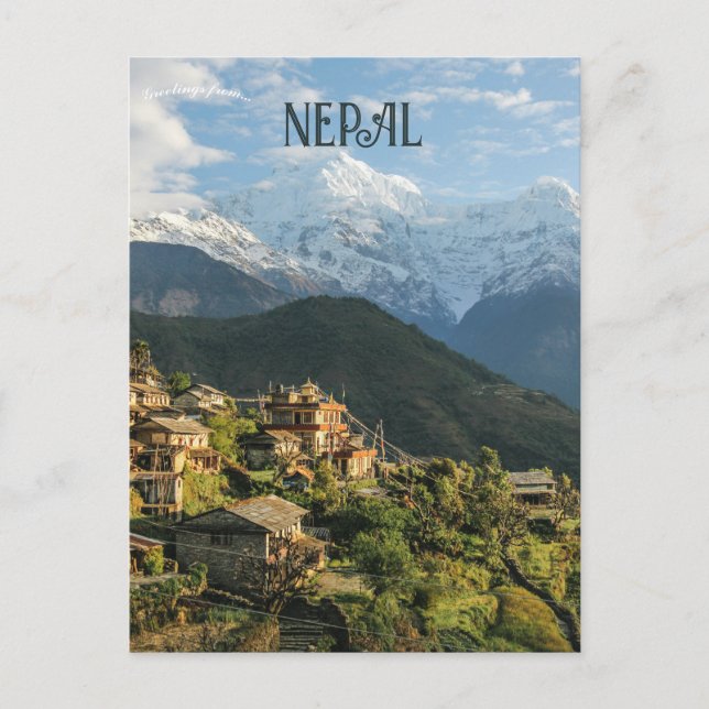 Postal Annapurna Narchyang Nepal (Anverso)