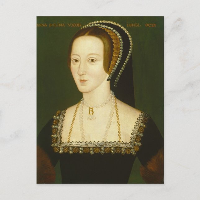 Postal Anne Boleyn Segunda esposa de un retrato de Enriqu (Anverso)