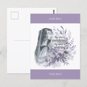 Postal Anne Bronte Cita Mi Alma Es Floral Despertada