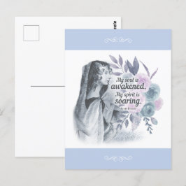 Postal Anne Bronte Cita Mi Alma Es Floral Despertada