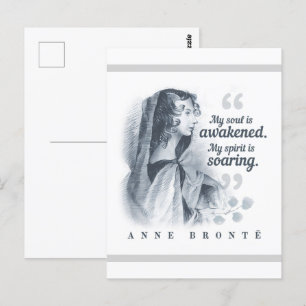 Postal Anne Bronte Cita Mi Alma Está Despertada
