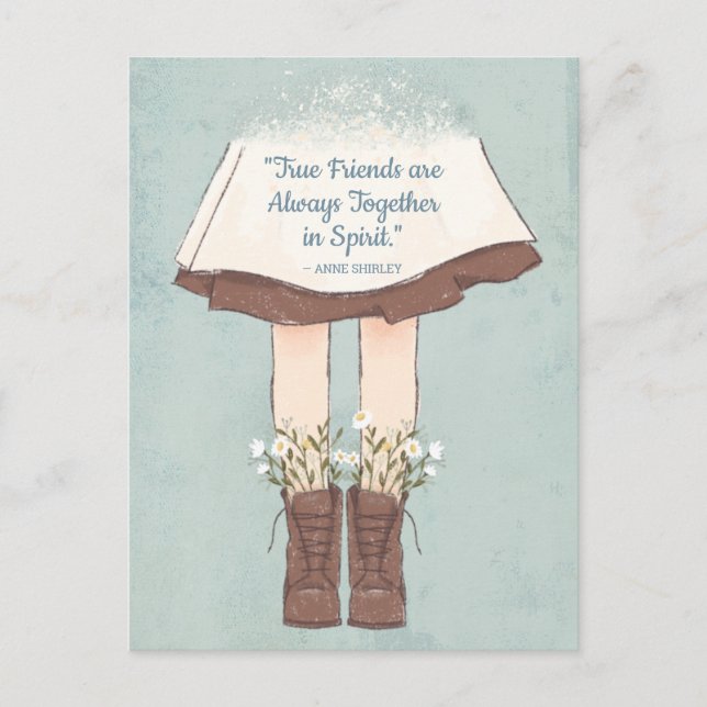 Postal Anne de Green Gables Friendship Quote (Anverso)