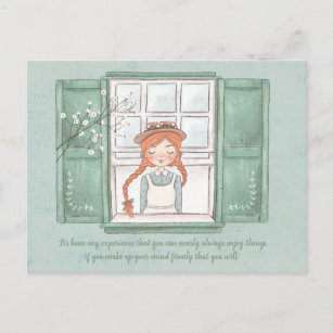 Postal Anne of Green Gables Disfruta las cosas Postcard